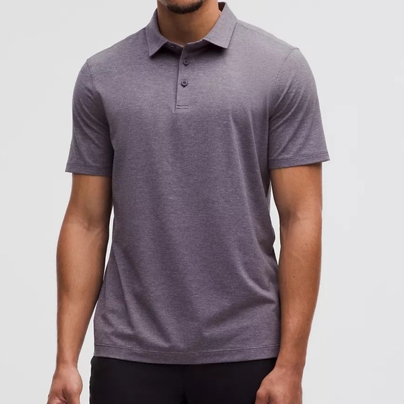 Lululemon Evolution Short Sleeve Polo Shirt Gray Men’s size Large - Picture 5 of 5